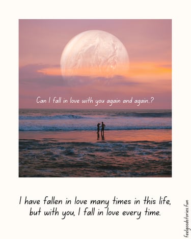 falling in love with her again and again