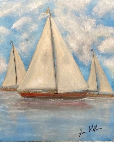 Sailing Regatta 25.4 x 20.32 cm   Oil on canvas 