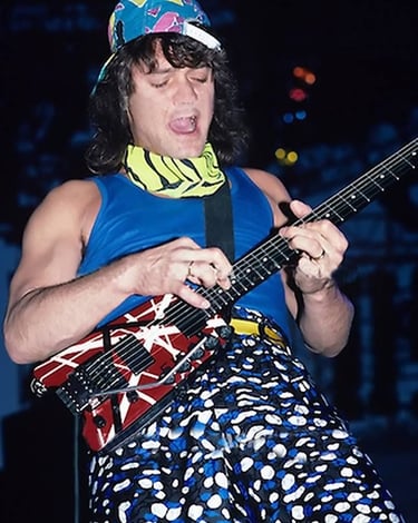 Eddie Van Halen playing a Steinberger