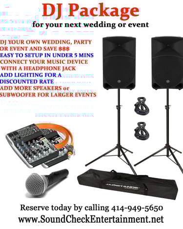 a picture of all items in the DJ Package