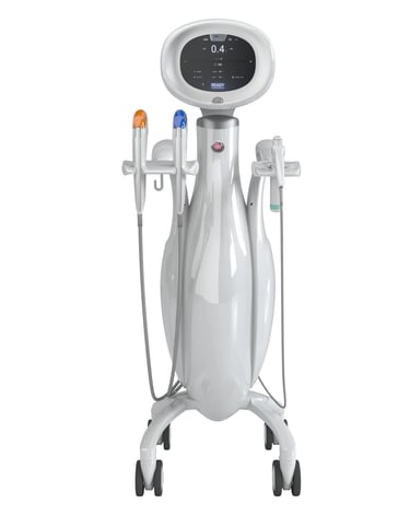 a white and gray machine with a white background