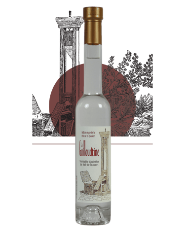Bouteille d'absinthe La Guilloudtine 68% du val de travers