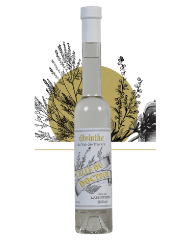 Bouteille d'absinthe Celle du docteur 54% du val de travers