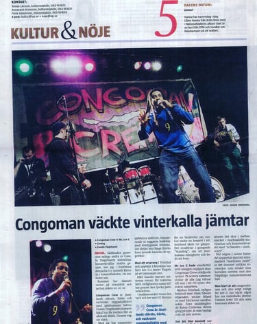 Mr. Lee G newspaper review from Ostersund Sweden.