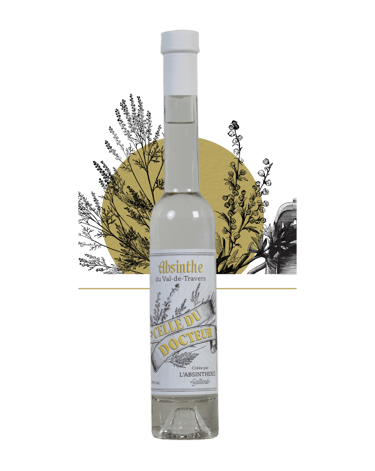 Bouteille d'absinthe Celle du docteur 54% du val de travers