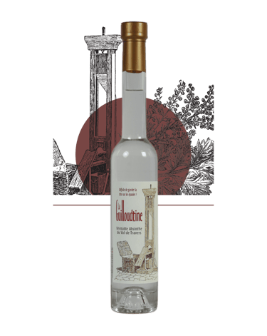 Bouteille d'absinthe La Guilloudtine 68% du val de travers