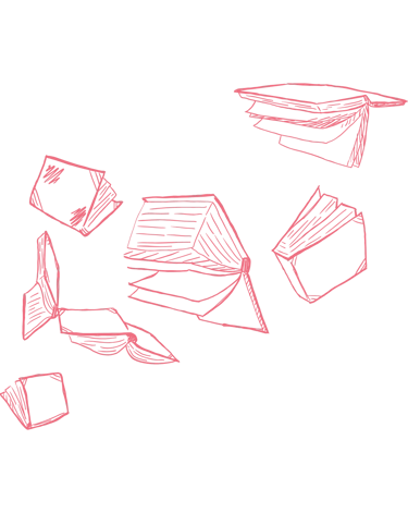 Motif décoratif livres - Wendy Baqué, chroniqueuse littéraire.