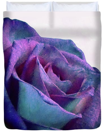 Digital image of a Rose design on a duvet cover.
