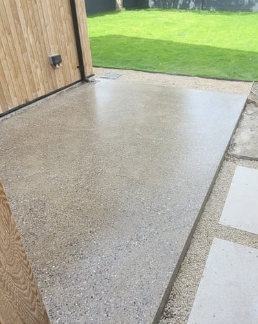Poliched concrete patio