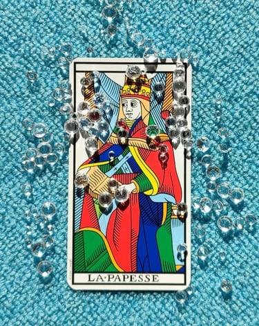 carte, tarot, la papesse