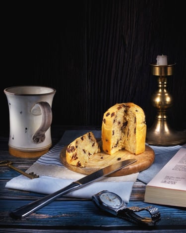 photographie de nature morte au panettone thierry le moel photographe