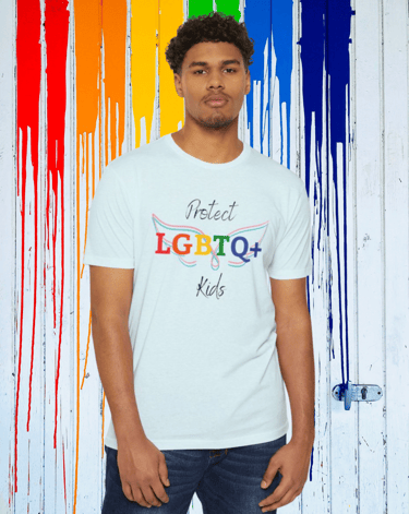 LGBTQ+ pride graphic t-shirt with wings – inclusive and supportive apparel