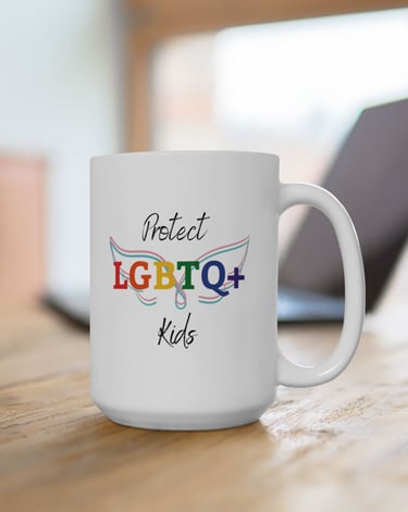 LGBTQ+ pride coffee mug with inclusive design – supportive drinkware for equality