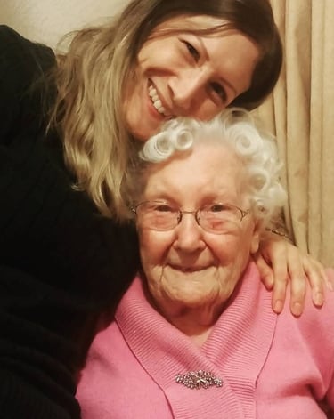 Me and my nan. My sewing and crafting inspiration for Kooksey