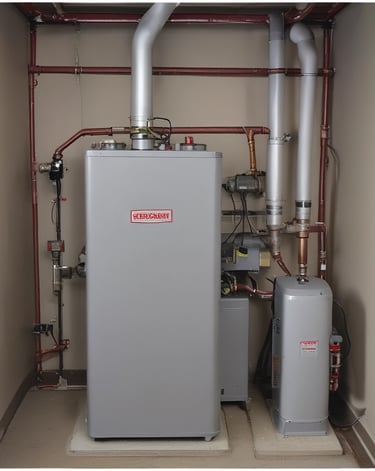 black fireplace with fire in front of white wall