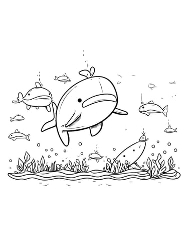 coloriage baleine