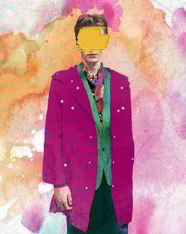 Benoît Daniel-Pham, oil painting, fashion illustration, Paul Smith