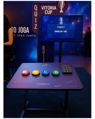 Mesa Gamer Interativa com botões Arcade