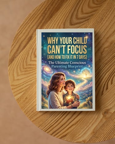 Why Your Child Can’t Focus conscious parenting book on a wooden table.