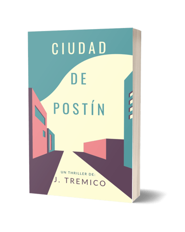Portade de libro en tonos pastel con el título Ciudad de postín y el autor J. Tremico