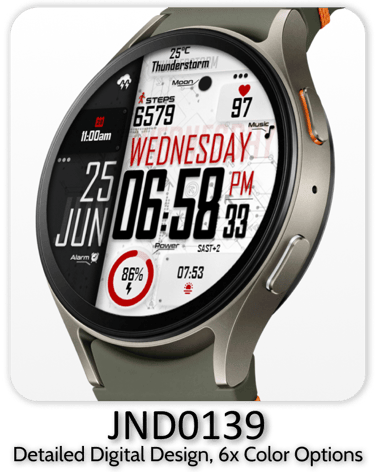 a smartwatch with a digital watch face