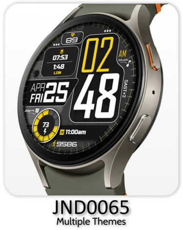 a smart watch with a multi - colored display of a clock