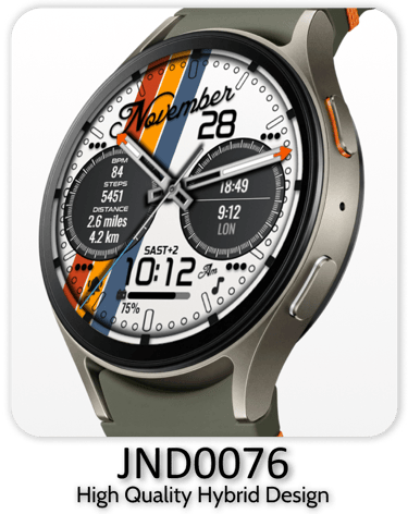 JND0076 high quality hybrid watch face for wearos
