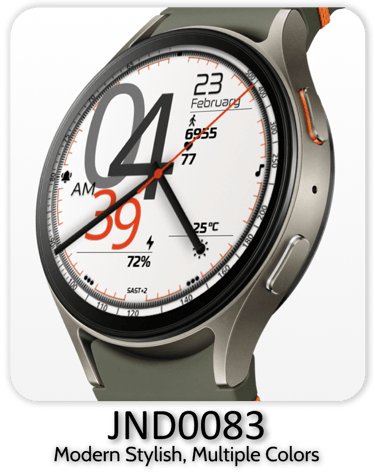 JND0083 WearOS watchface, smart watch