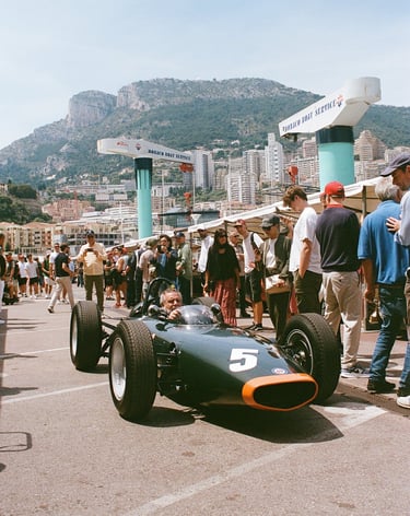 60's Formula 1 car in the paddock at the Monaco Historic Grand Prix