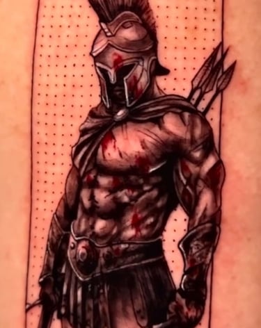 Tatuaje espartano micro realismo – tatuador en Valencia