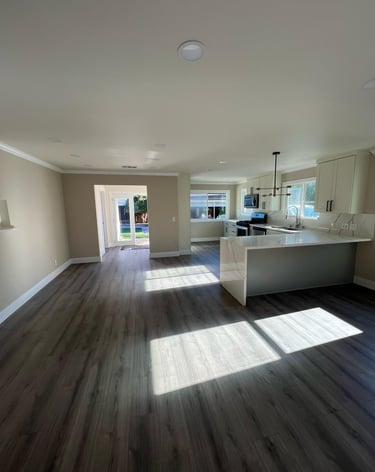 Completed kitchen remodel after construction by Asha Construction