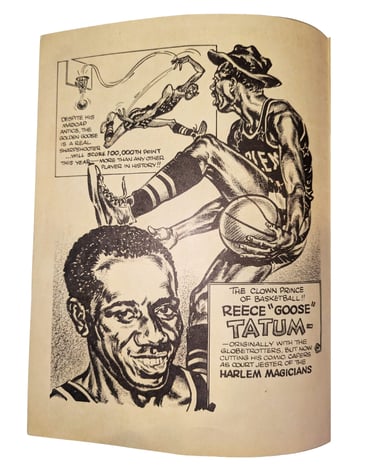 Goose Tatum Drawing Illustration 1950s