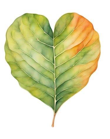 feuille à l'aquarelle