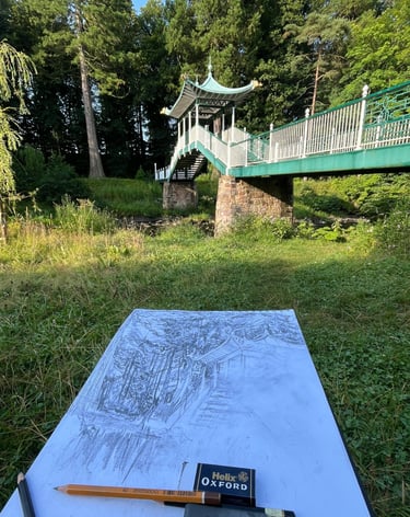 Drawing at the Chinese Bridge Dumfries House