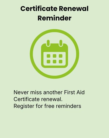 Certificate Renewal Reminder card - with green calendar icon.