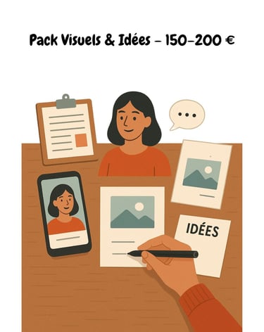 illustration du pack visuels et idées à 150e