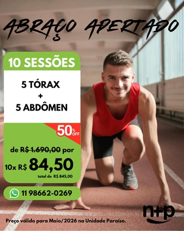 Promo depilação a laser masculina Não+Pelo Paraíso: tórax e abdômen por 10x R$ 84,50