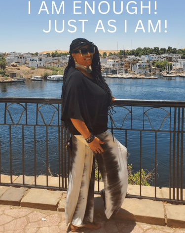 Davida Roze at the Nile River in Aswan Egypt
