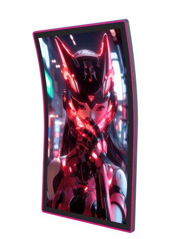 ClaraTech 43 inch 4K J-Curve touch monitor for next-gen casino slot machines