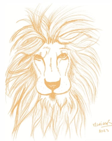 Illustration Lion head