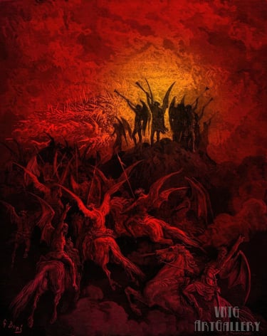 Gustave Dore : Paradise Lost The Rebel Angels