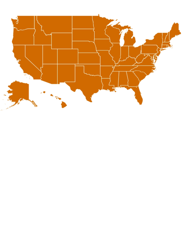 Advertising map of north america filled in.