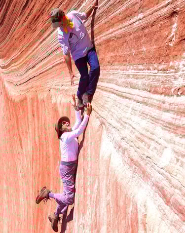 Photography fun at White Pocket, located within the Vermilion Cliffs National Monument in Northern Arizona.