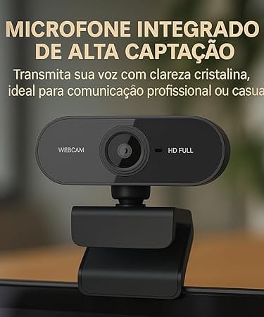 Full HD 1080p webcam with built-in high-sensitivity microphone for professional video calls.