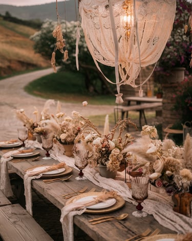 décor centres de table fleurs séchées