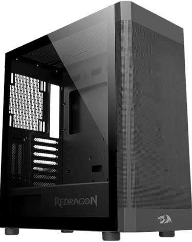 a black and white computer case with a black and white background