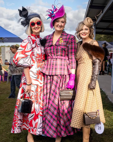 Fashionistas Enjoying the Races