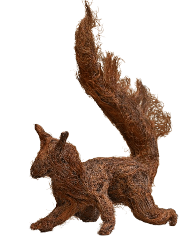 écureuil roux sculpture fil de cuivre artiste Wilfrid Bricourt