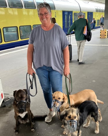 Marion beim Training in Hannover Hauptbahnhof