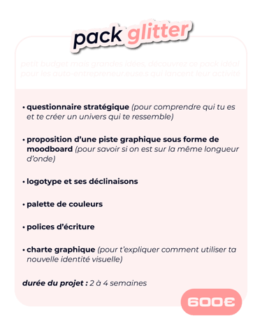 description du pack glitter